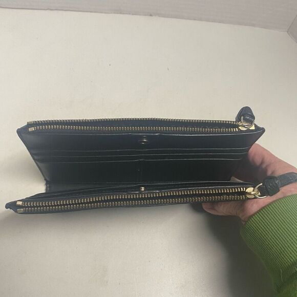 KATE SPADE Women’s Wallet V095 Black‎ Zipper & Snap Closure 8X4 - Picture 7 of 11